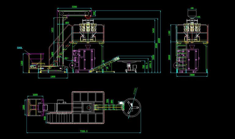 food packaging system layout